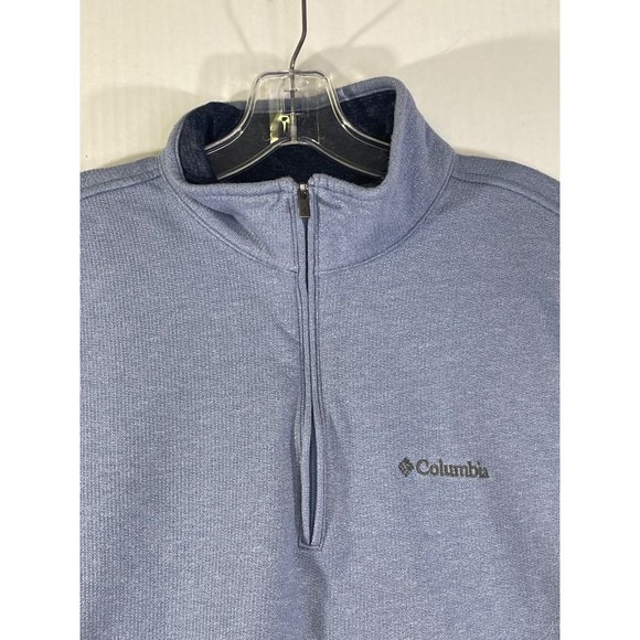 Columbia mens medium blue Great Hart Mountain III Half Zip Fleece sweater - Picture 13 of 15